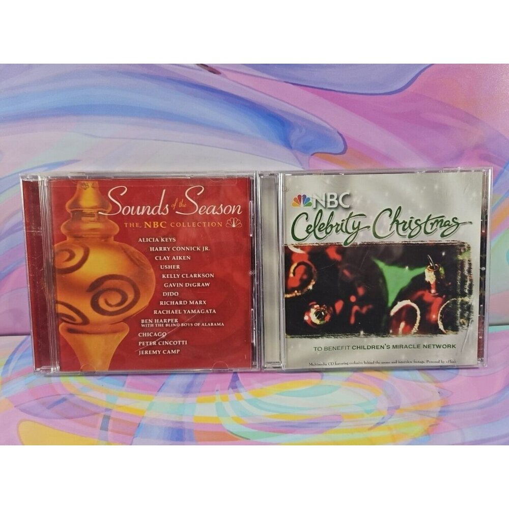 Lot of 2 NBC Christmas CDs: Sounds of the Season, Celebrity Christmas